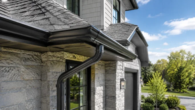 Seamless gutter installation by BT Construction